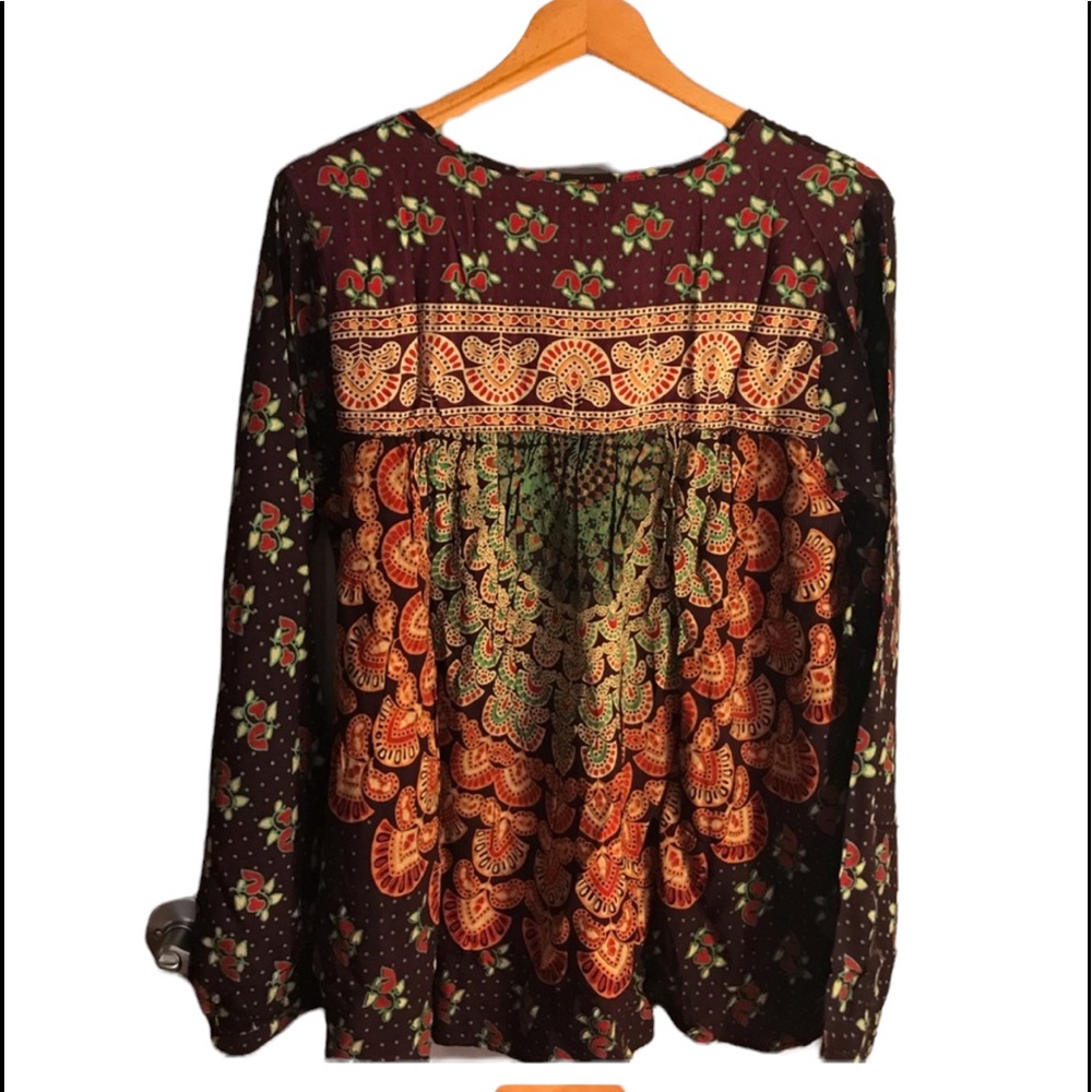 NWT. Sacred Threads Blouse Onesize. 219676. GR/PK - Picture 4 of 5
